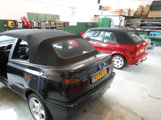 VW Golf cabrio ruit glas