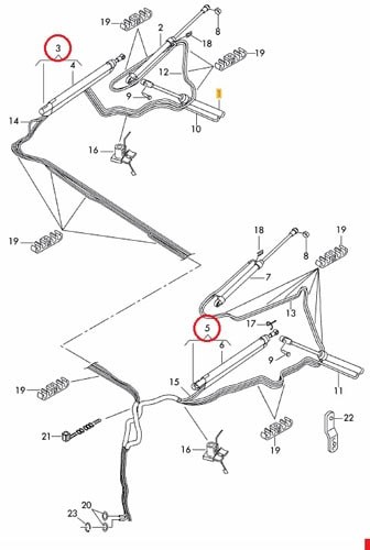 Cilinder opbergbak cabriokap Audi A4 S4