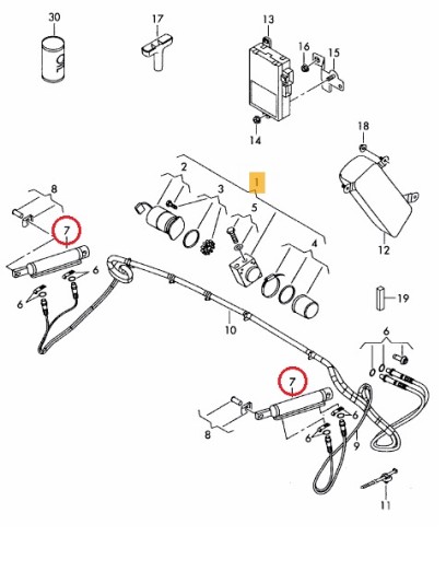 Hydraulische cilinder cabriokap Audi A3 cabrio 2008 - 2013